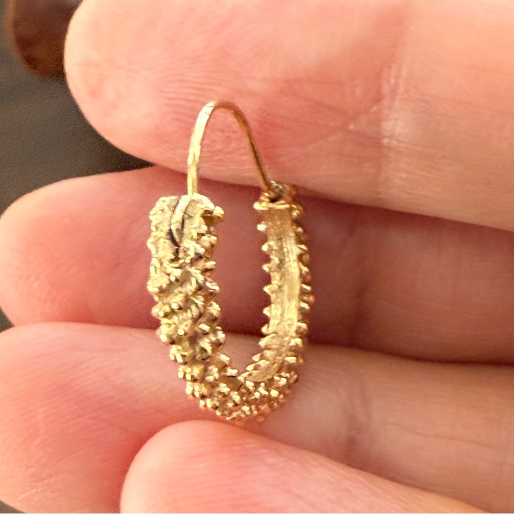 Gold Filled Single Hoop Earring - Picture 6 of 6
